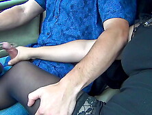 ⓵ Risky Public Handjob in Car and Cumshot at high Speed! - XSanyAny