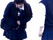 Perv voyeur captures schoolgirls peeing outdoors secretly