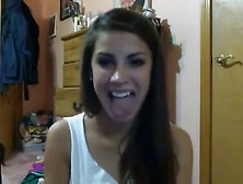 Cute Teen With Tongue Skills