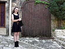 A French lad is getting a blowjob from two kinky teens