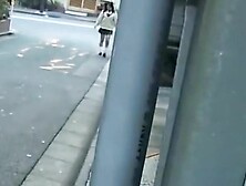 Pink panties on her hot ass skirt sharking voyeur video