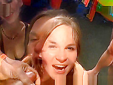 Euro bukkake cum swapping