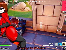 Fortnite hentai action with elastic girl Patito Zzero