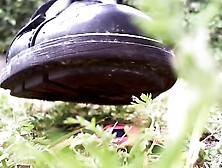 Awesome crushing movie watches my feet smash a small toy car