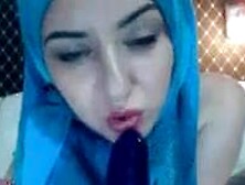 Muslim Arab Egypt In Hijab Masturbates Her Arabic Pussy On Webcam