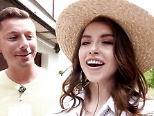 Lustful teen pornstar Eden Ivy outdoor sex video