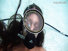 Cute Underwater Cums From Nora Shamndora With Dildo