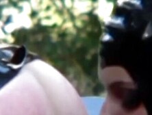 Outdoor Lesbian Sex Adventure - Latex-Clad Bombshell Fingers Her Partner
