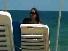 Voyeur On The Beach Topless Girls Filmed