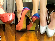 The Hottest High Heels Try on Haul Asmr (huge Cum on Shoes)