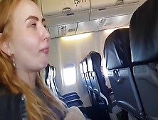 Public airplane blowjob/handjob