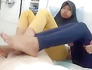 Asian College Girl Footjob