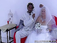 Lacey Starr - Grandma Bride Sucks Black Dick