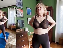 Seductive Mature Woman Practices Naked Yoga To Stay Fit And Sexy