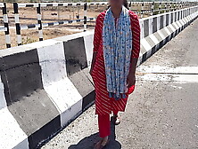 Standing on the bridge of Komal Highway to get touched by the driver