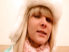 Horny Russian Winter Blowjob