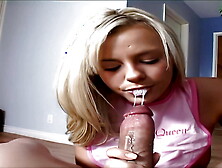 Blond Glamour Teen Model Gives Pov Blowjob