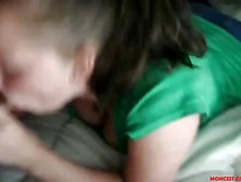 Mom sucks sons little cock because he was upset. mp4