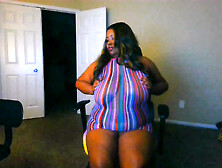 Ebony Webcam Model Trina Foxx Live in Fishnet Lingerie