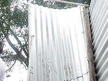 Woman Filmed in Beach Booth(LATINA BBW)