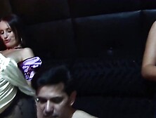 Three sluts fucking with a bartender after the closing hours