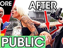 Silicon-tits Milf Fucks Stranger On Stairs (public) - Sophie Logan