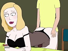 Beth Helps Cum - Rick & Morty