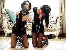 2 Thai Babes In Tight Metal Bondage