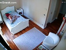 Hacked Cam - Teenage Girl Masturbating In Her Bed.