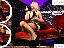 Joi On My Feet In Nylon Stockings And High Heels: 3 Second Countdown - POV Mistress Julia