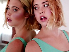 Black dude stretches slutty babe during photo session