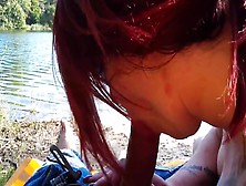 Redhead Outdoor Blowjob