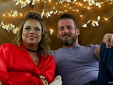 Breasty golden-haired big beautiful woman gets private with her guy