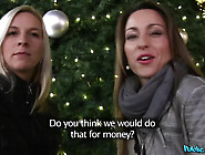 Sisters Fuck Two Big Cocks For Xmas 1 - Monika M