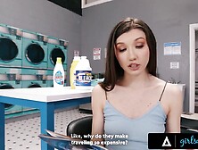 GIRLSWAY - Bored Girlfriends Maya Woulfe & Summer Col Have Wild Screw During the time that Expecting At The Laundromat