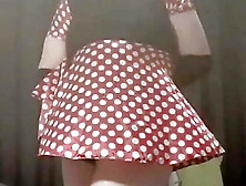 Sissy Femboy In Cute Minnie Dress Teases And Cums