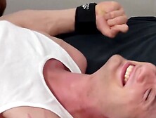 Handsome Texas squirmed and laughed in a tickling torment by sexy Rikk