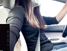 Un abonné contrôle mon lush pendant que je conduis.  Je suis obligée de m'arrêter pour jouir!