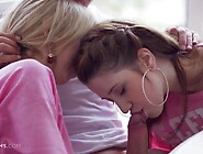 ULTRAFILMS Leah Maus and Leila Fiore meet a male pornstar in a cafe and bang him afterwards