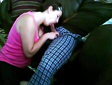 amateur milf sucks and cum in mouth on webcam