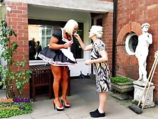 Girl Ebony dream sissy encouraged to take viagra and in chastity