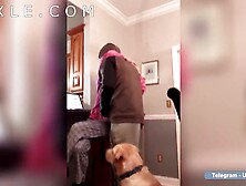 Unaware mom son jacking off rubbing dick on mom