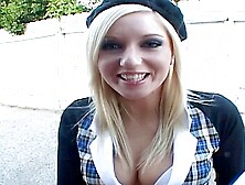 A Sexy Blonde Girl From Germany Gets Her Mouth Filled With Cum