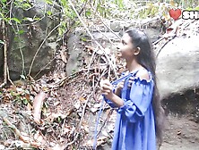 Go River And Fuck Outdoors Jungle With My Step Sister, CUM ON FACE