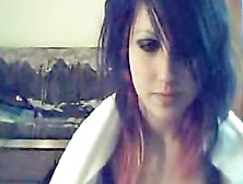 Hot teen 18  EMO tits on a webcam