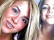 Cute beauties are sexy slender twins