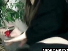 Yoga girl uses slim digits ideal for teasing her tight pussy