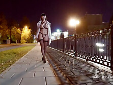 Naughty Brunette Milf Exhibitionist Flashing Downtown - Outdoor Public Fetish