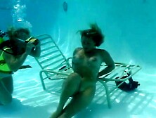 Girl Tied In Chair Underwater