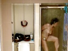 Spying on my gorgeous showering stepsister 22